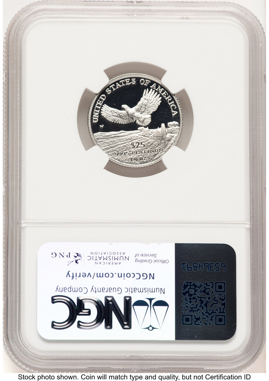 2000-W Proof Platinum Eagle 1/4 oz Brown Label NGC PF70