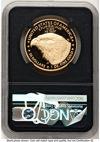 2024-W Proof Gold Eagle 1 oz FDI Anna Cabral Prestige Treasurer Series NGC PF70