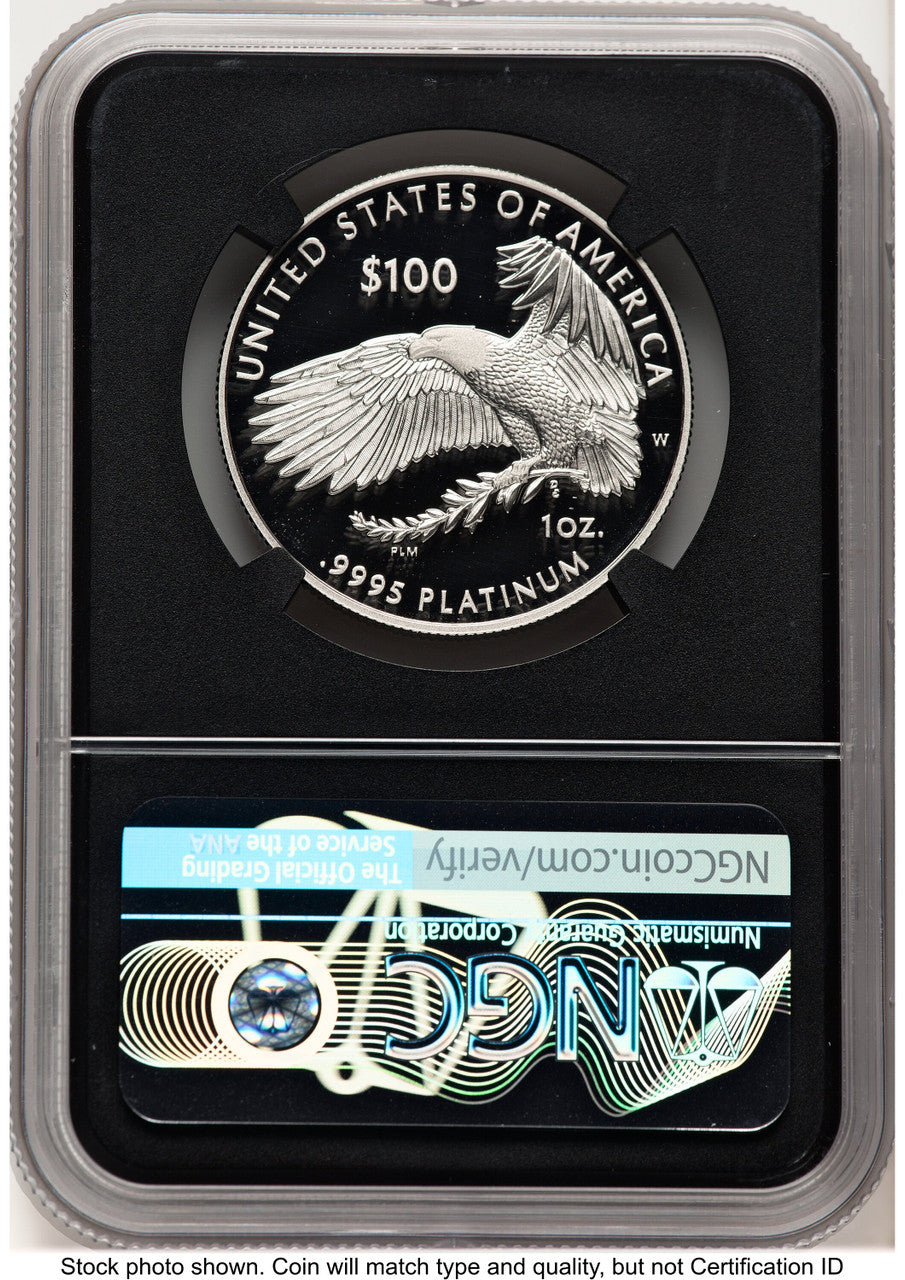 2022-W Proof Platinum Eagle 1 oz FDI Anna Cabral NGC PF70