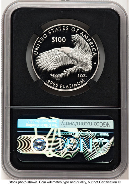 2022-W Proof Platinum Eagle 1 oz FDI Anna Cabral NGC PF70