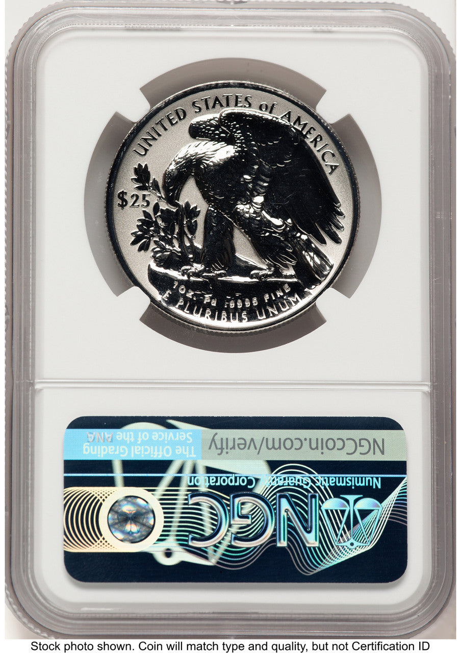 2019-W Palladium Eagle 1 oz REV ER Mike Castle NGC PF70