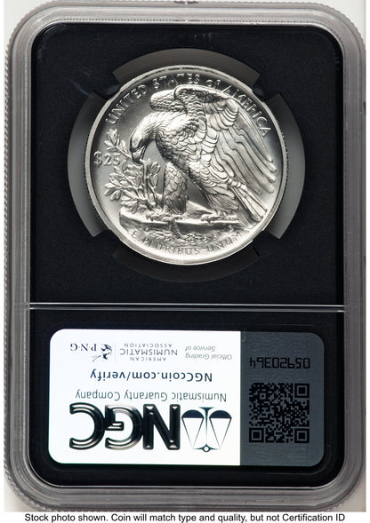 2023-W Palladium Eagle 1 oz Burnished AR Miles Standish NGC MS70