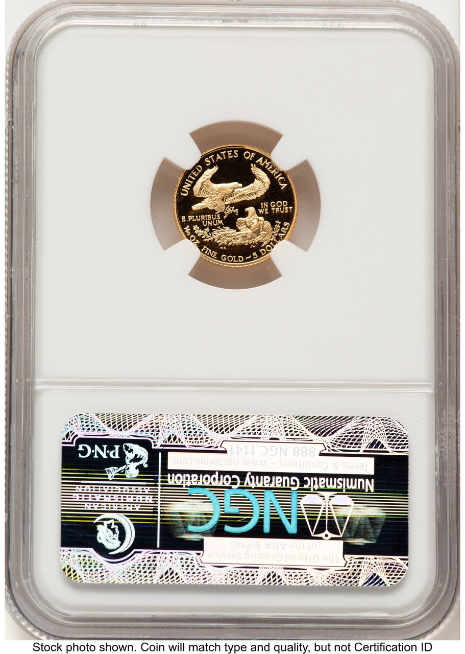 1988-P Proof Gold Eagle 1/10 oz Brown Label NGC PF70