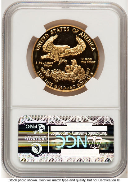 1986-W Proof Gold Eagle 1 oz Brown Label NGC PF70