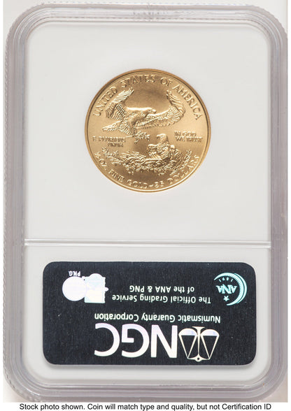 2006-W Burnished Gold Eagle 1/2 oz Brown Label NGC MS70