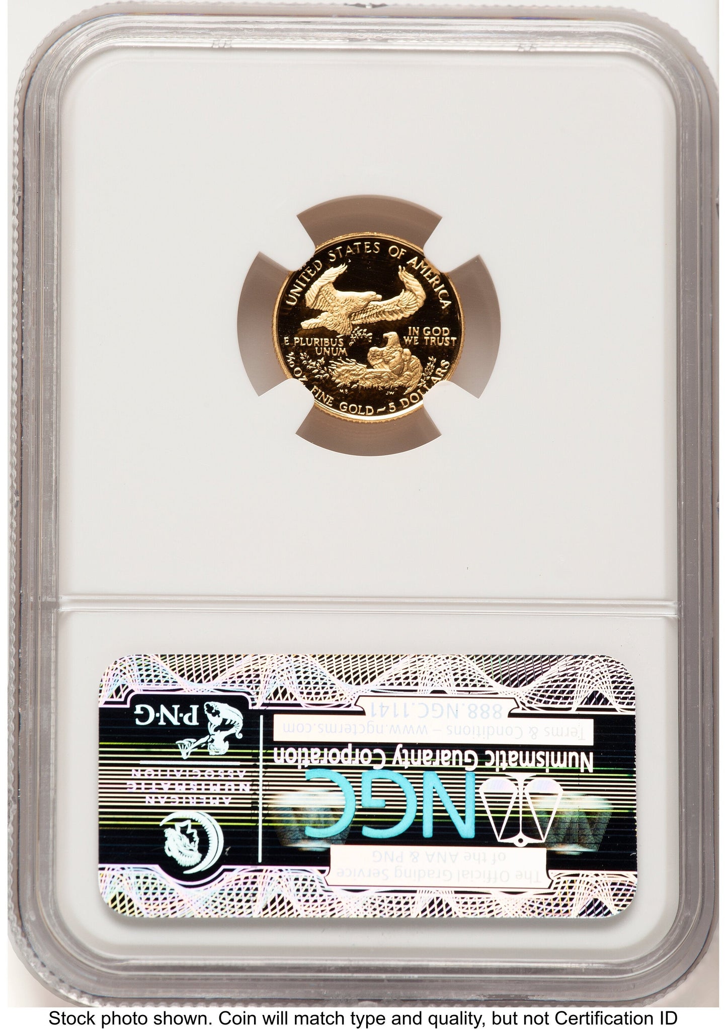 1989-P Proof Gold Eagle 1/10 oz Brown Label NGC PF70