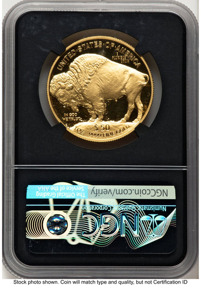 2023-W Proof Gold Buffalo 1 oz ER Blue NGC PF70