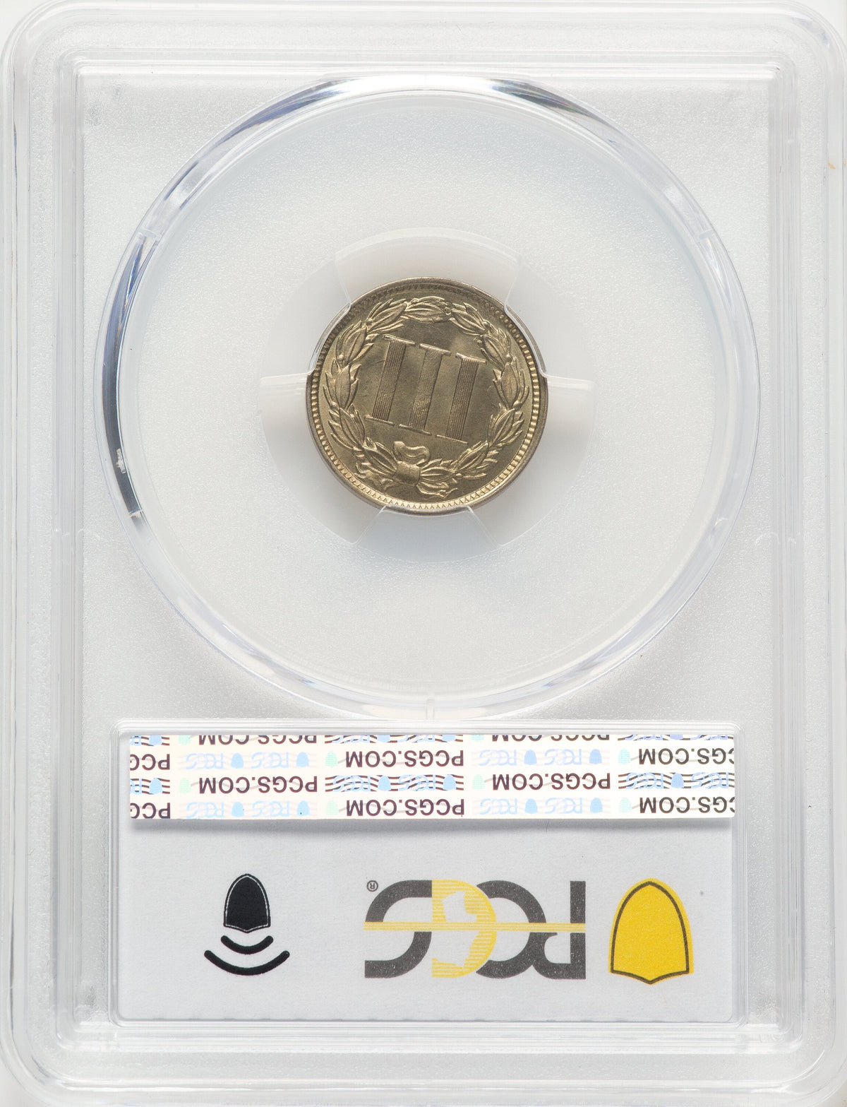 1869 3CN Three Cent Nickel PCGS MS66