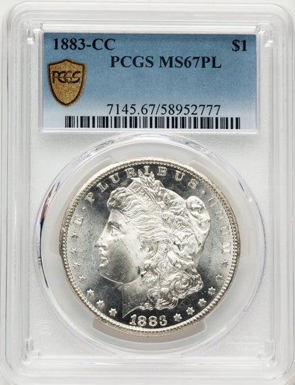 1883-CC PL Morgan Dollar PCGS MS67