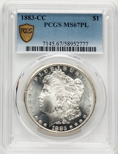 1883-CC PL Morgan Dollar PCGS MS67