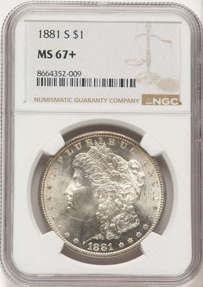 1881-S Morgan Dollar NGC MS67+