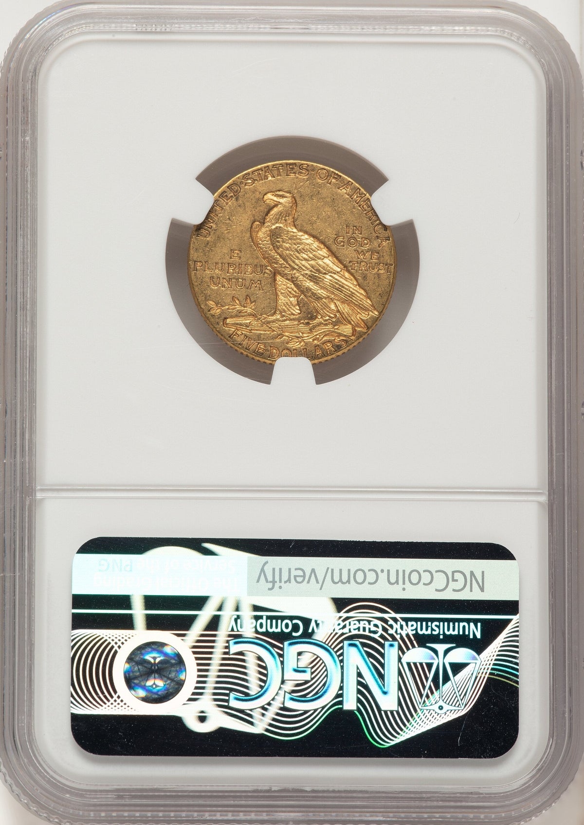 1911-D $5 Indian Half Eagle NGC AU58