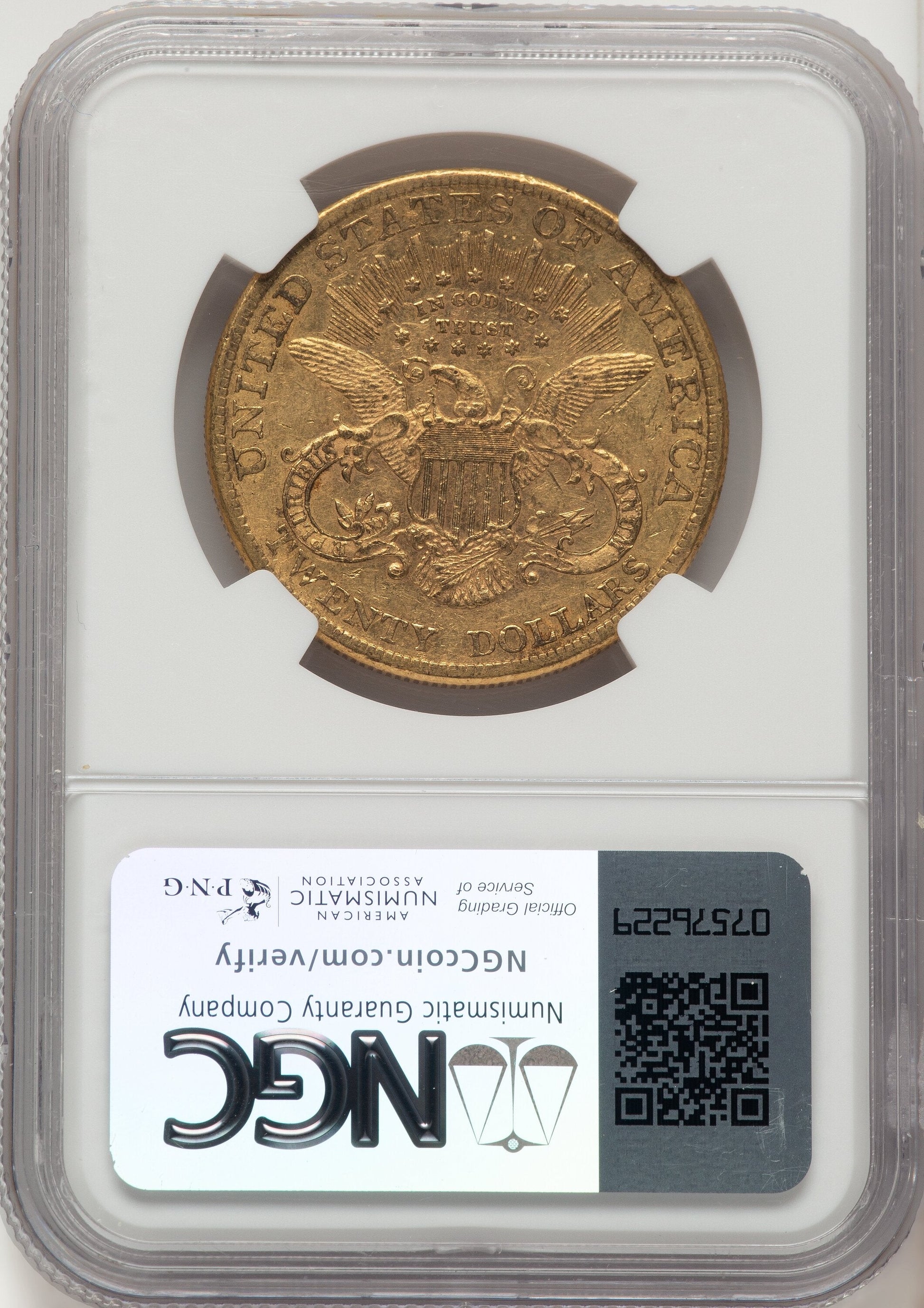 1885 $20 Liberty Double Eagle NGC AU58