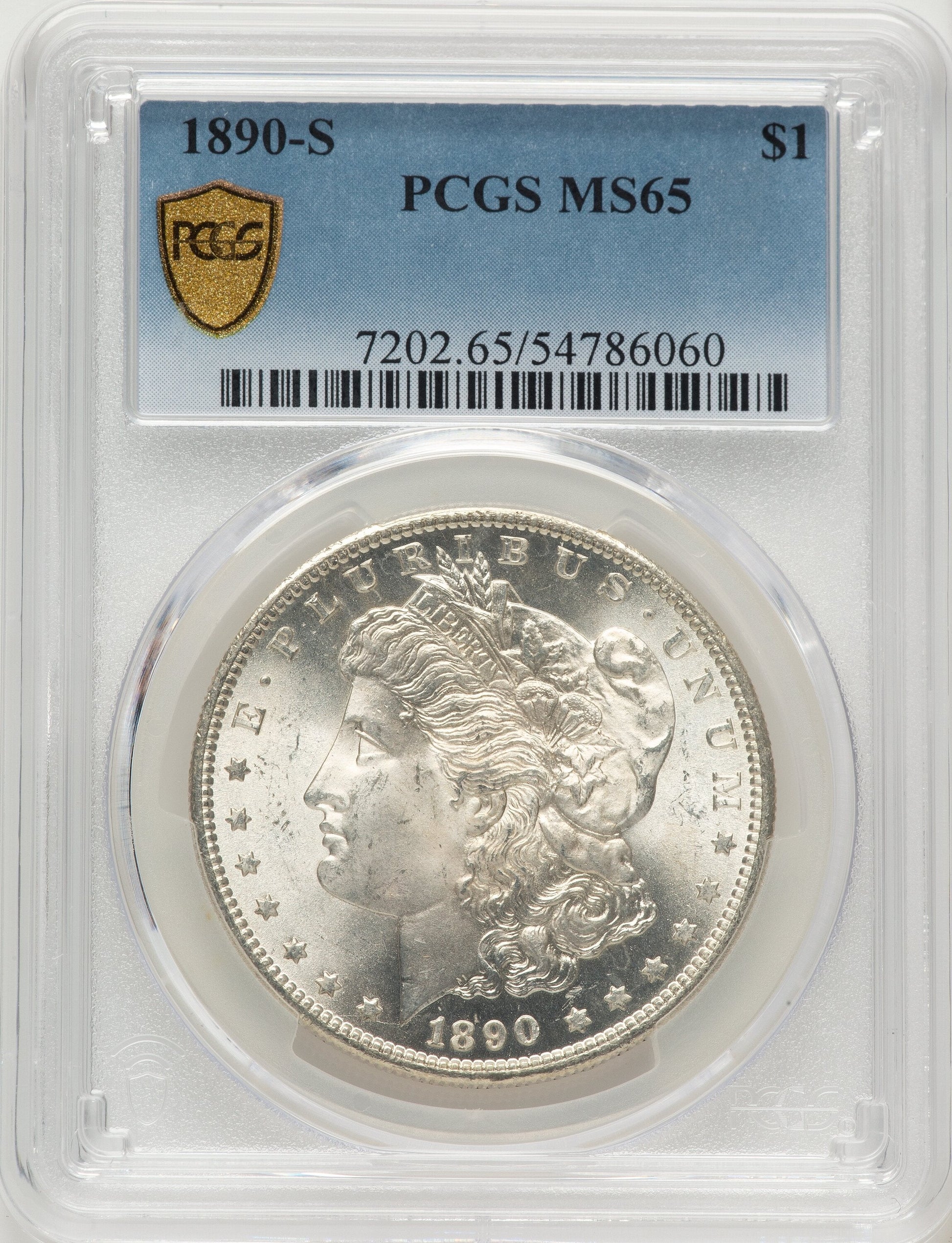 1890-S Morgan Dollar PCGS MS65