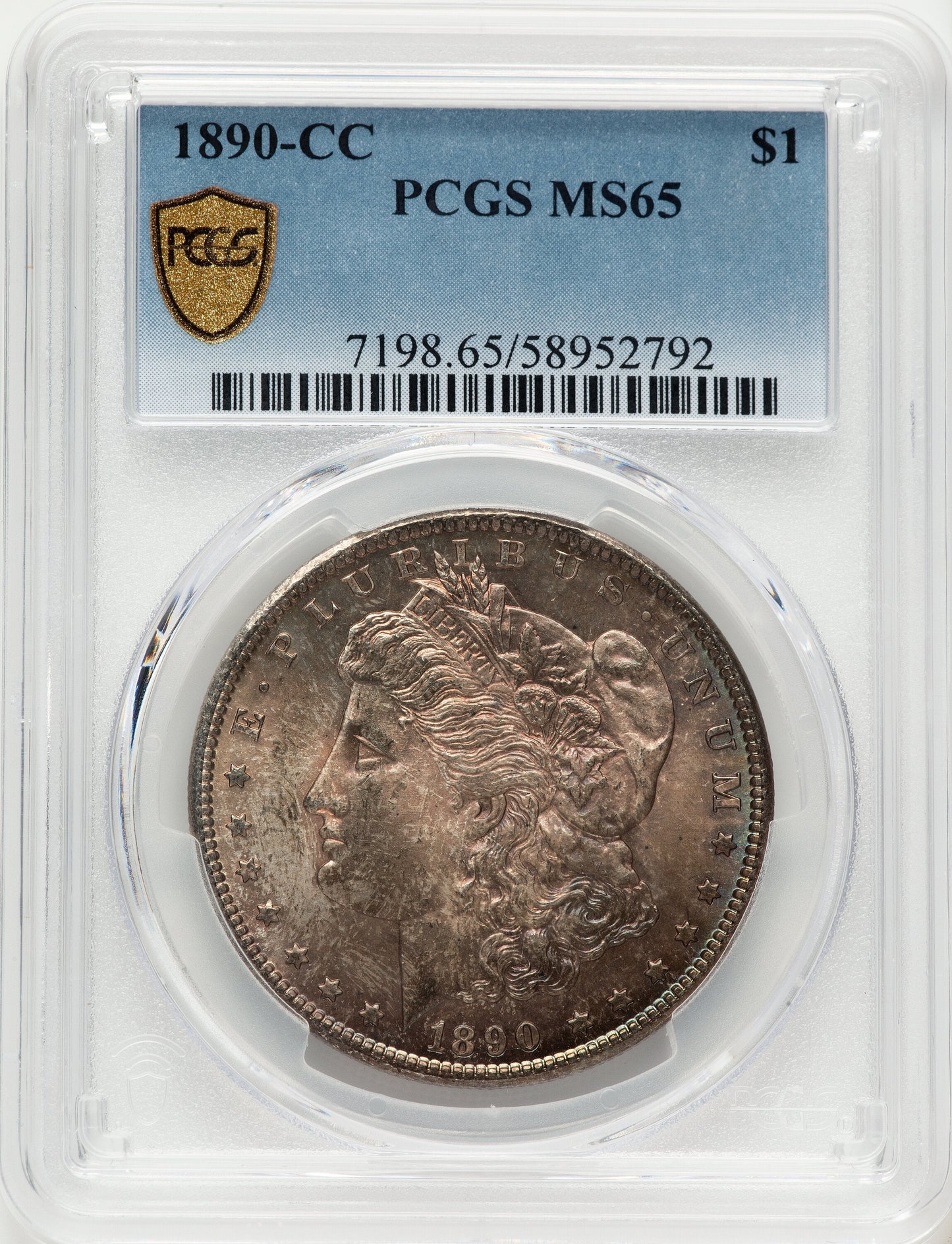 1890-CC Morgan Dollar PCGS MS65