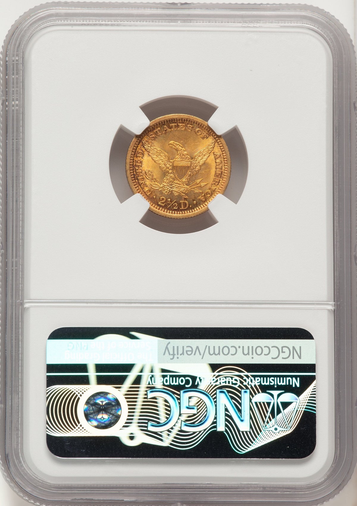 1898 $2.50 Liberty Quarter Eagle NGC MS66