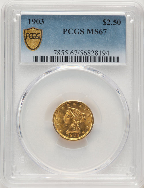 1903 $2.50 Liberty Quarter Eagle PCGS MS67