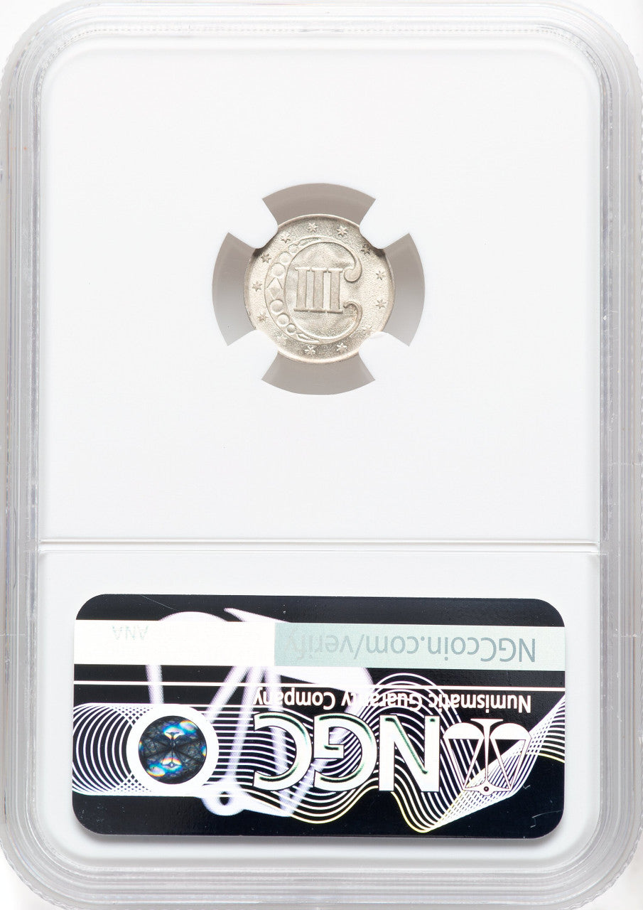 1852 3CS Three Cent Silver NGC MS66