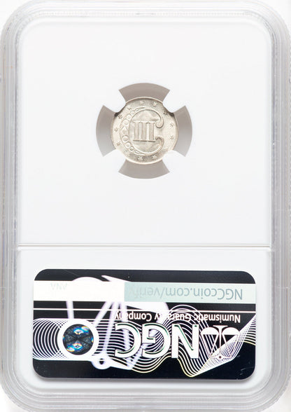 1852 3CS Three Cent Silver NGC MS66