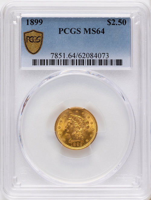 1899 $2.50 Liberty Quarter Eagle PCGS MS64