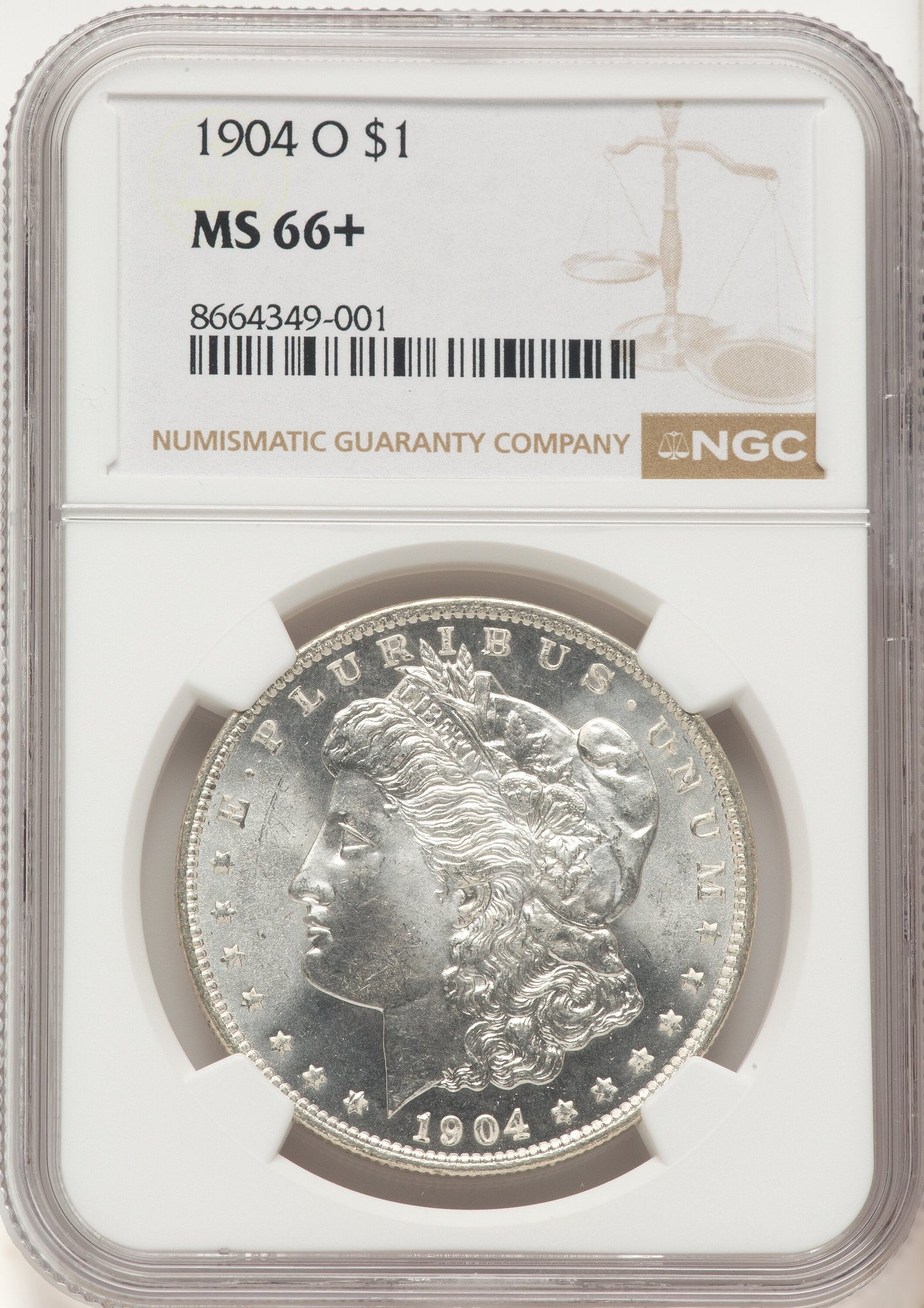 1904-O Morgan Dollar NGC MS66+