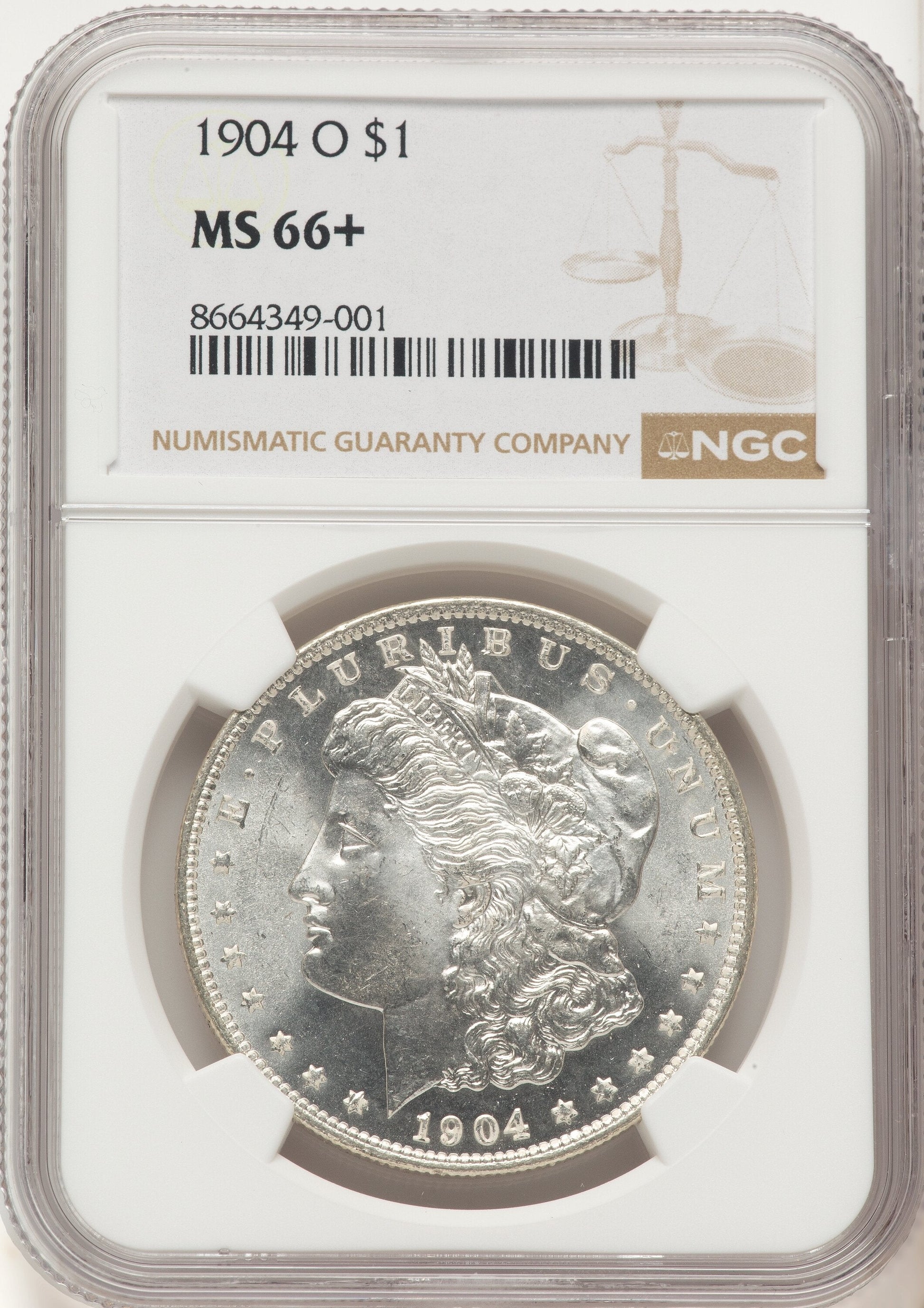 1904-O Morgan Dollar NGC MS66+