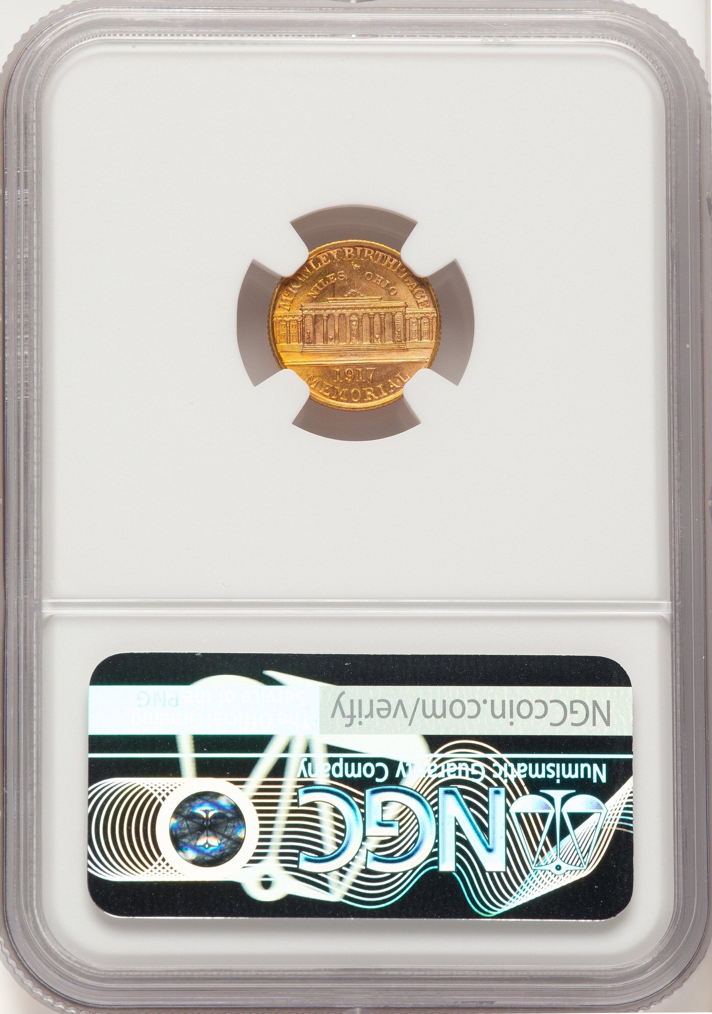 1917 G$1 McKinley Commemorative Gold NGC MS66