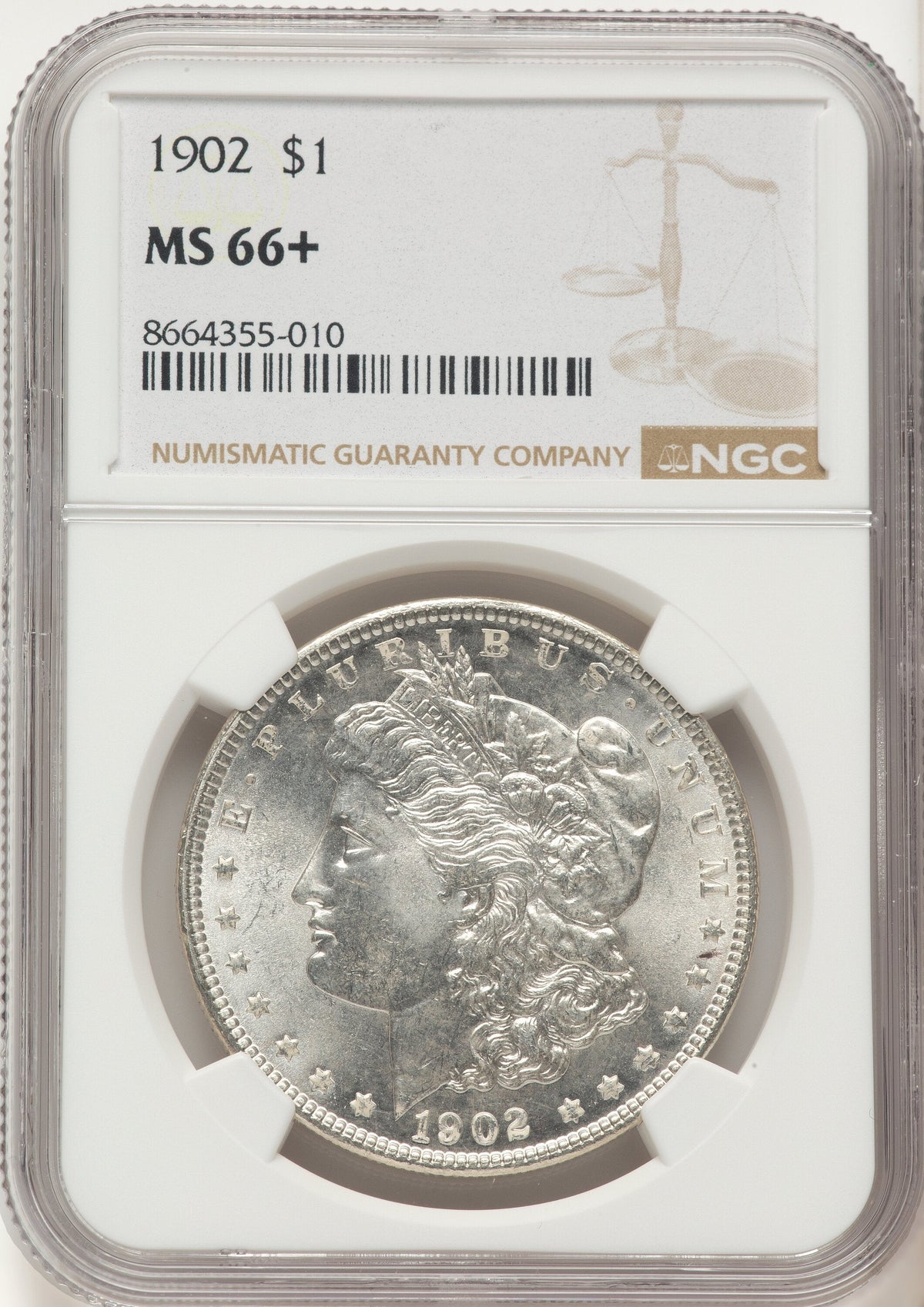 1902 Morgan Dollar NGC MS66+