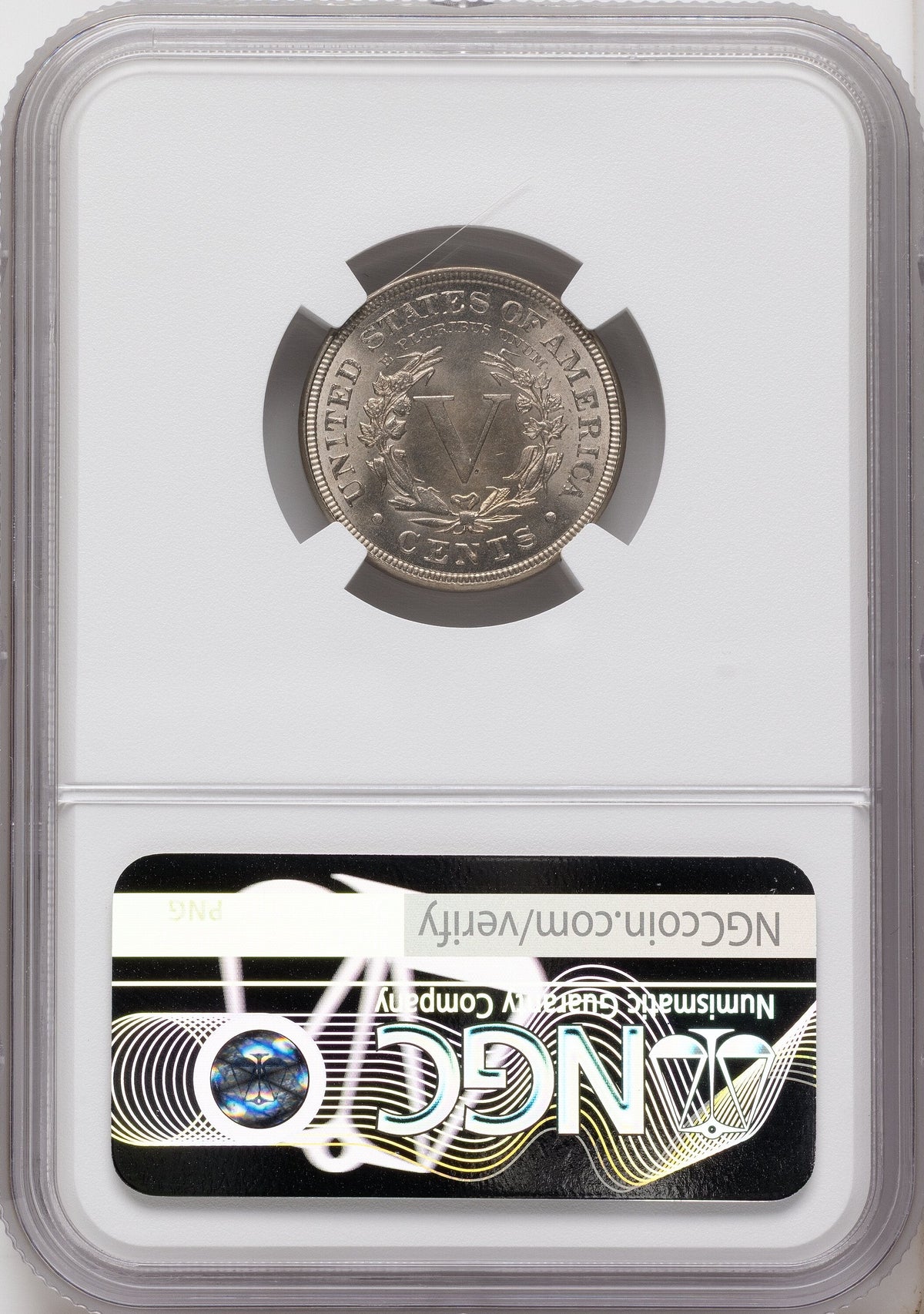 1883 5C WITH CENTS Liberty Nickel NGC MS66