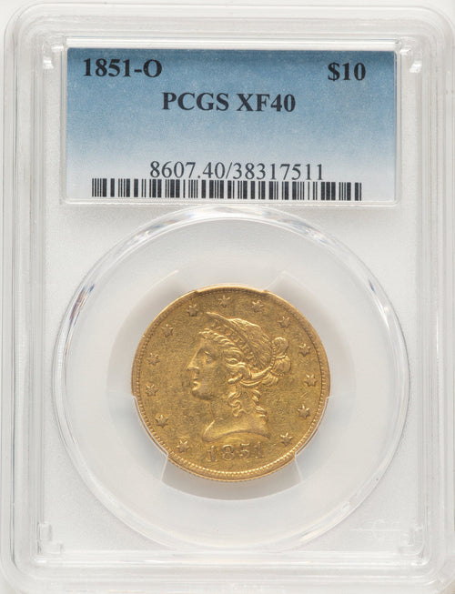1851-O $10 Liberty Eagle PCGS XF40