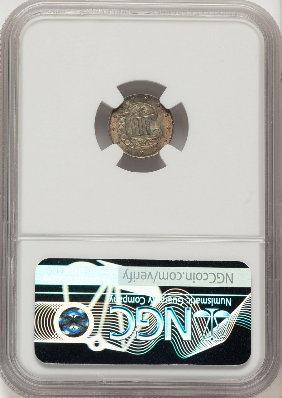 1860 3CS Three Cent Silver NGC MS66