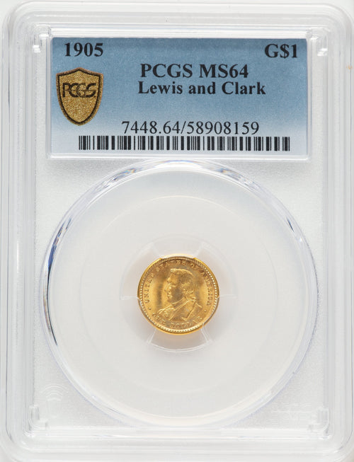 1905 G$1 Lewis and Clark Commemorative Gold PCGS MS64