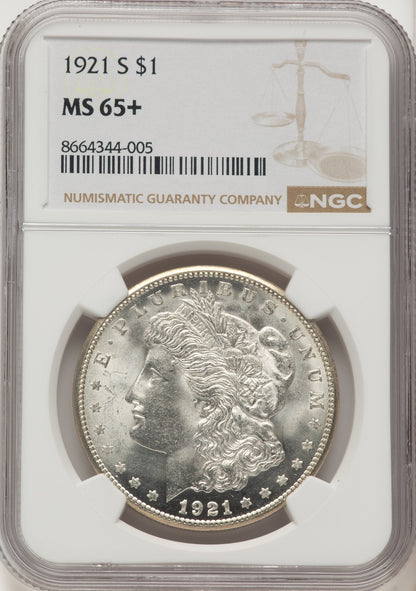 1921-S Morgan Dollar NGC MS65+