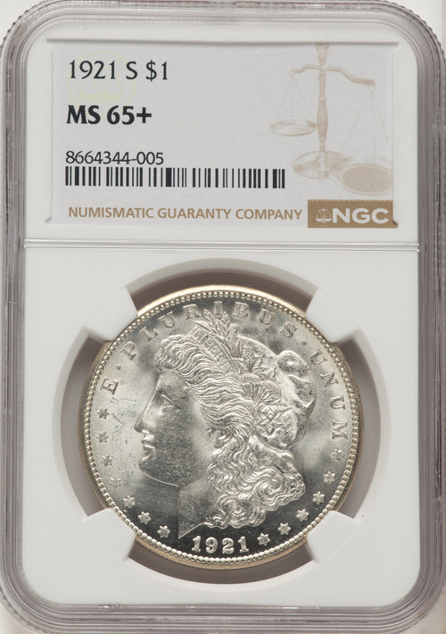 1921-S Morgan Dollar NGC MS65+