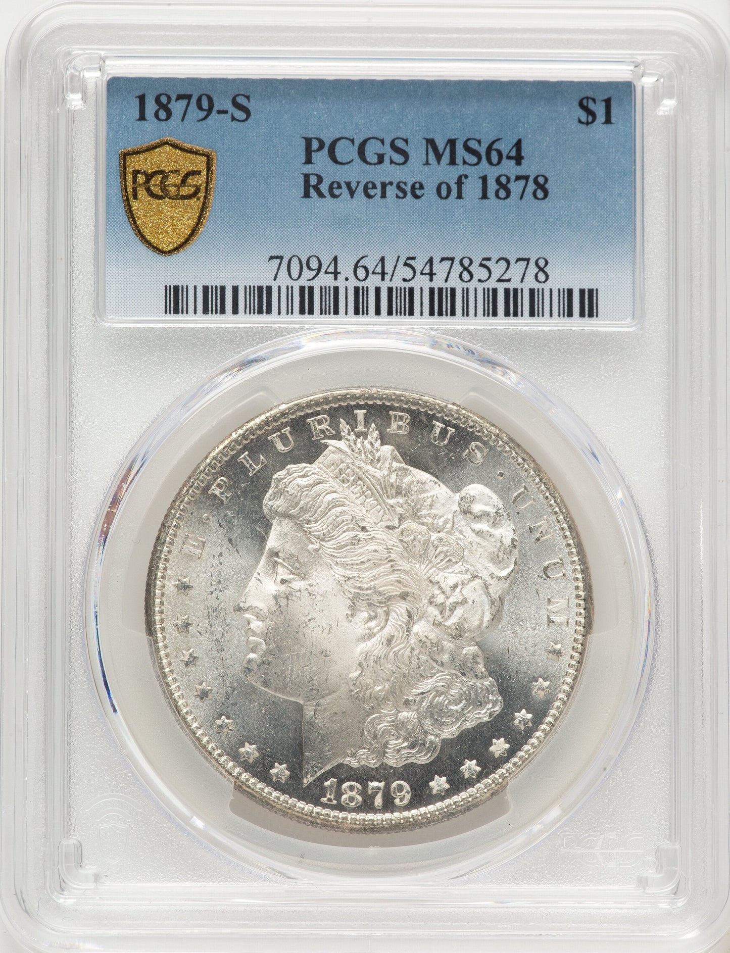 1879-S Reverse of 1878 Morgan Dollar PCGS MS64