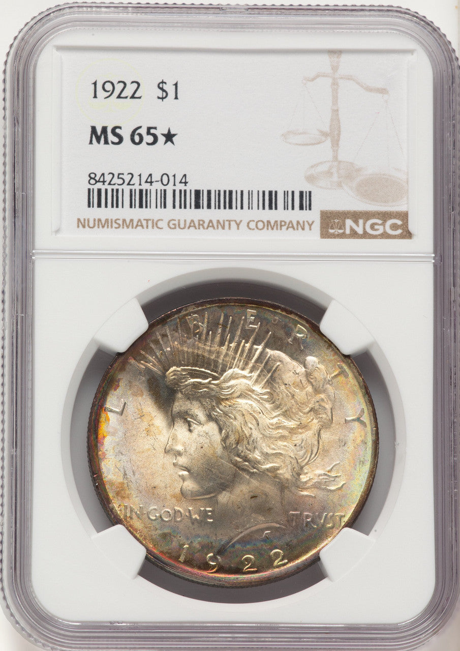 1922 Peace Dollar NGC MS65