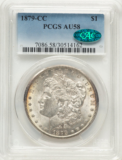 1879-CC CAC Morgan Dollar PCGS AU58