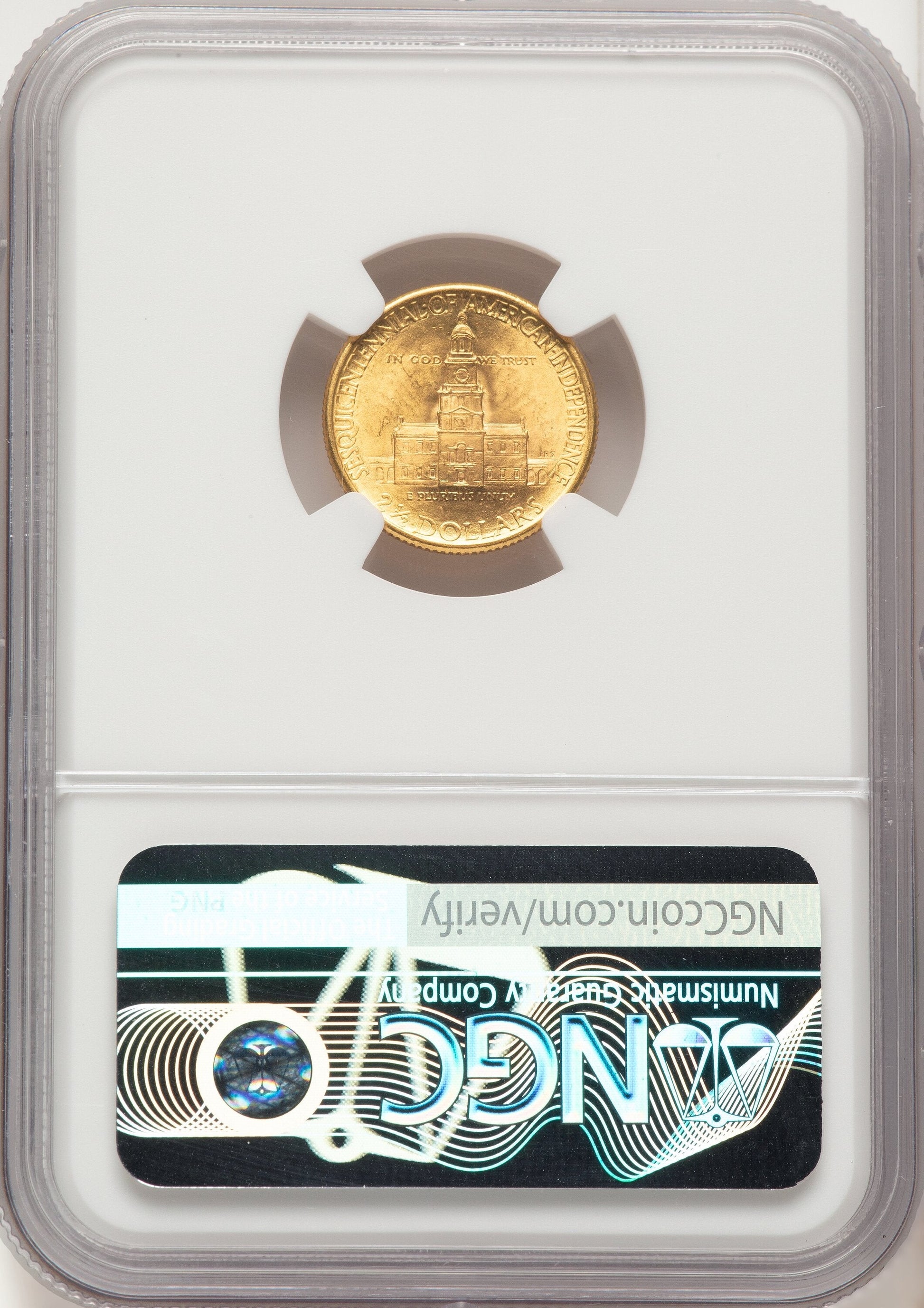 1926 $2.50 SESQUI CAC Commemorative Gold NGC MS65+
