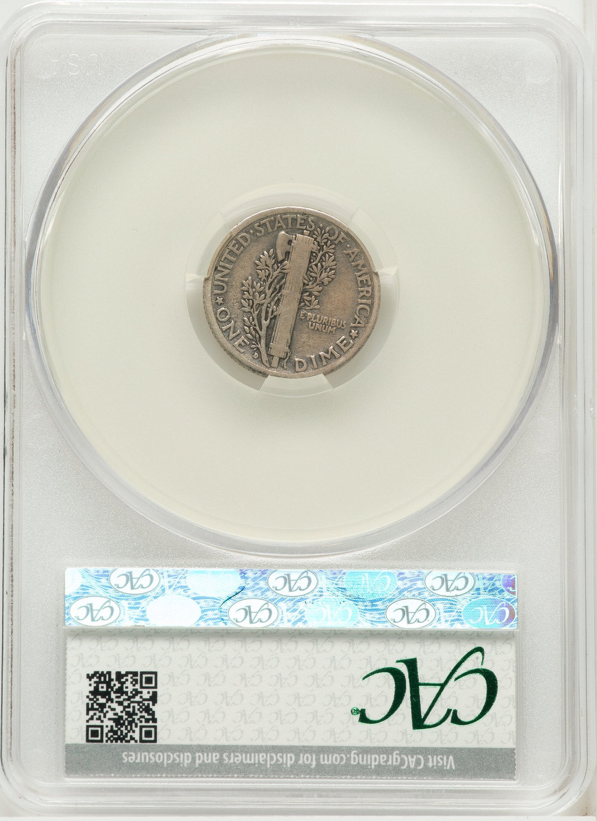 1916-D 10C Mercury Dime CACG VG10