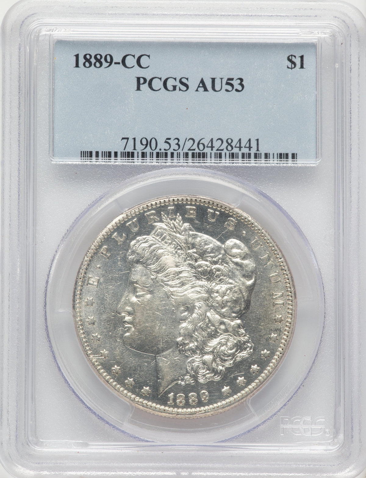 1889-CC Morgan Dollar PCGS AU53
