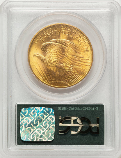 1908 $20 NO MOTTO Saint-Gaudens Double Eagle PCGS MS65
