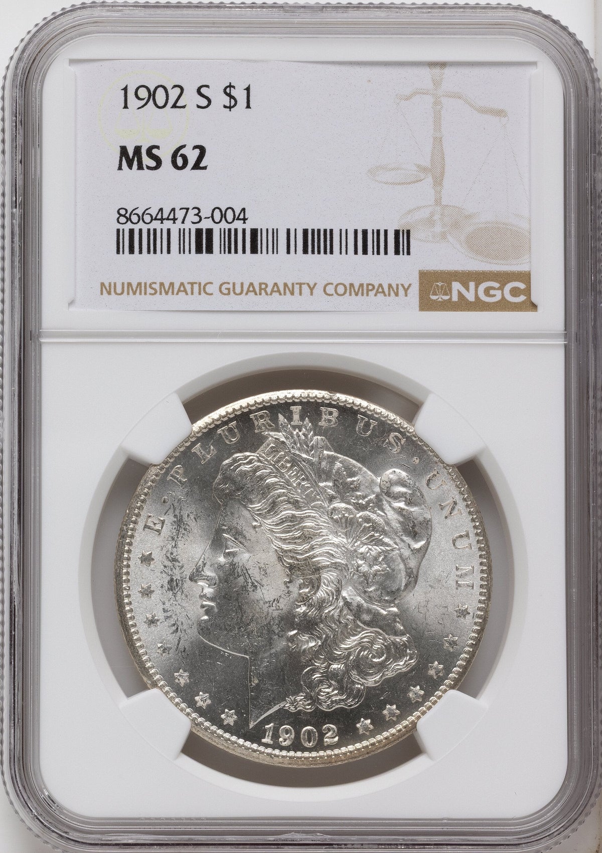 1902-S Morgan Dollar NGC MS62