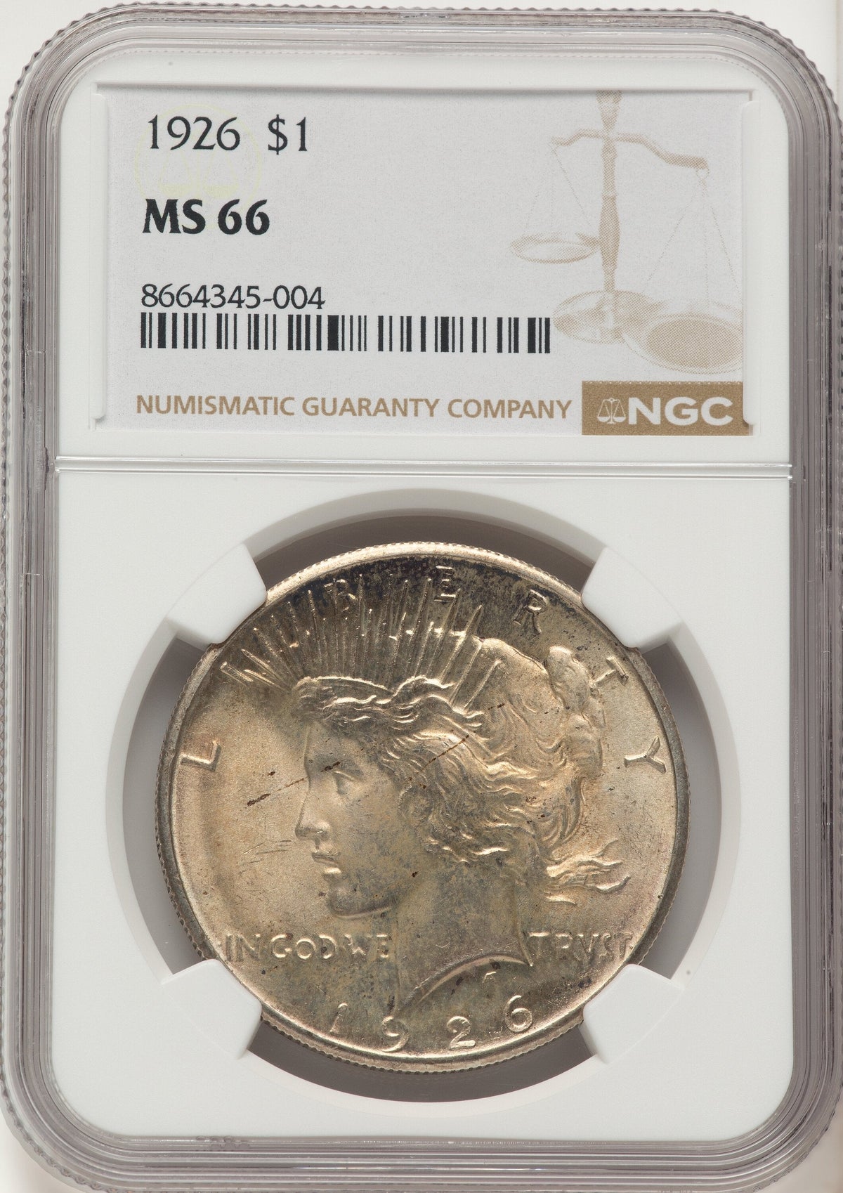 1926 Peace Dollar NGC MS66