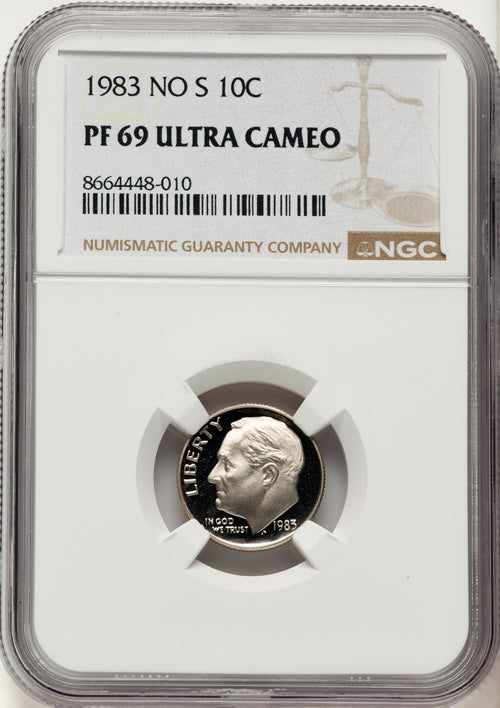 1983 10C NO S Proof Roosevelt Dime NGC PR69