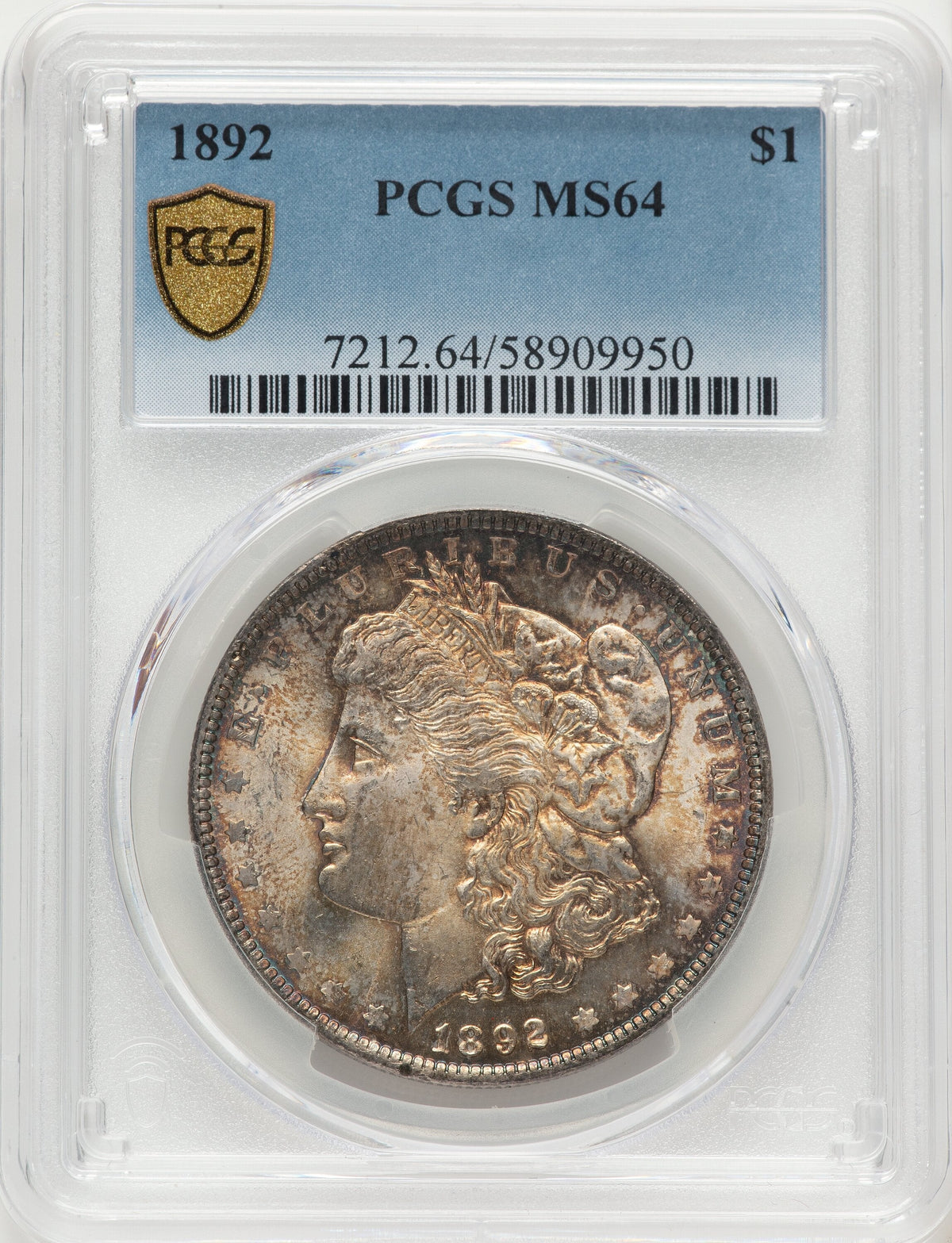 1892 Morgan Dollar PCGS MS64