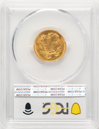 1878 $3 Three Dollar Gold Pieces PCGS MS64