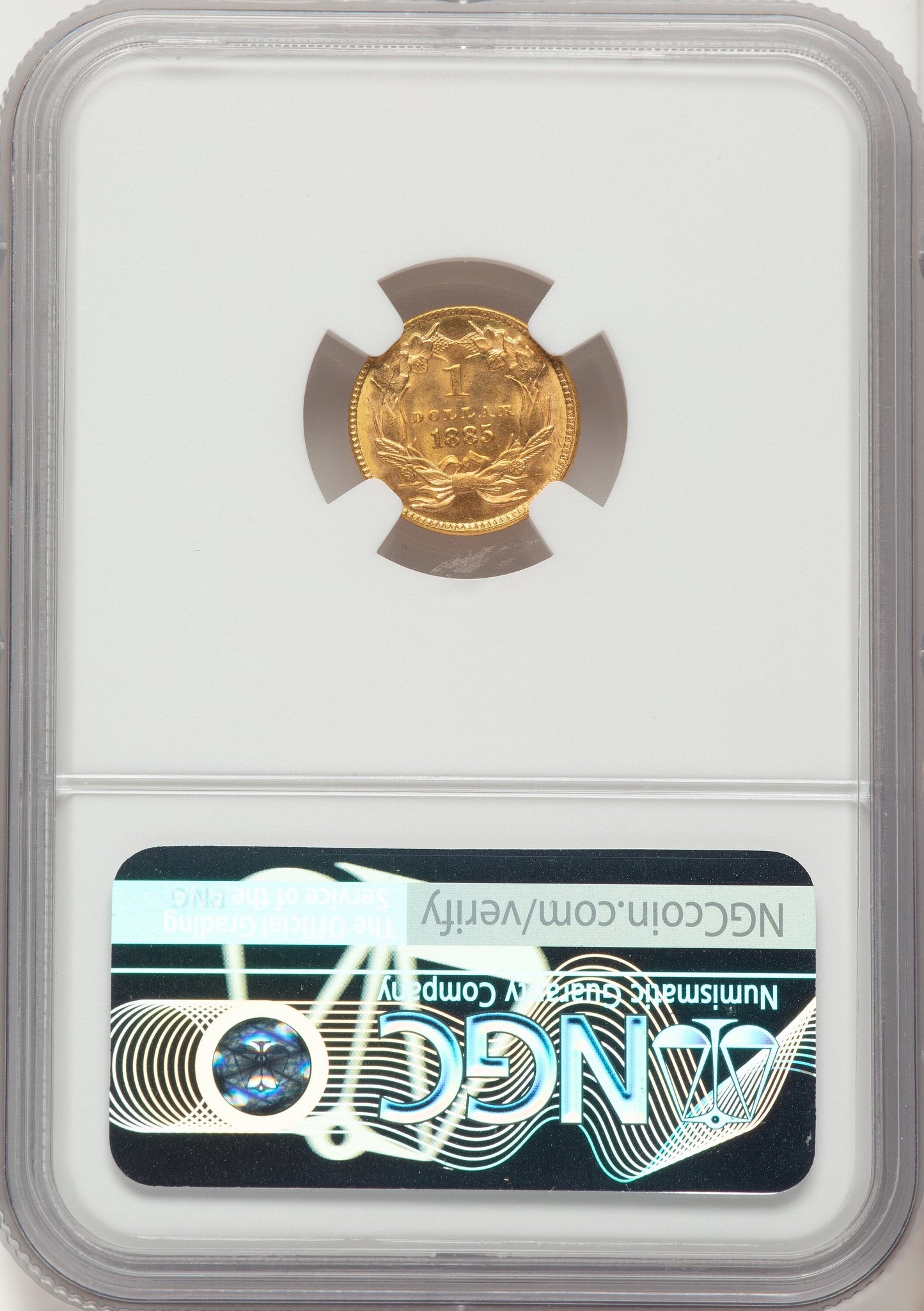 1885 G$1 Gold Dollar NGC MS65