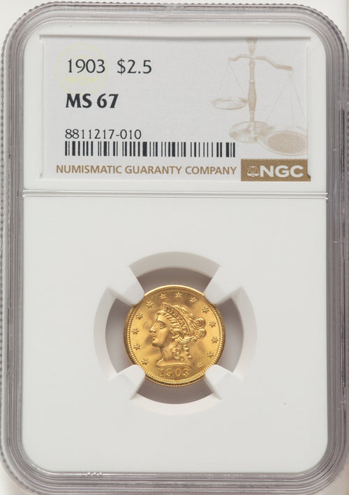 1903 $2.50 Liberty Quarter Eagle NGC MS67