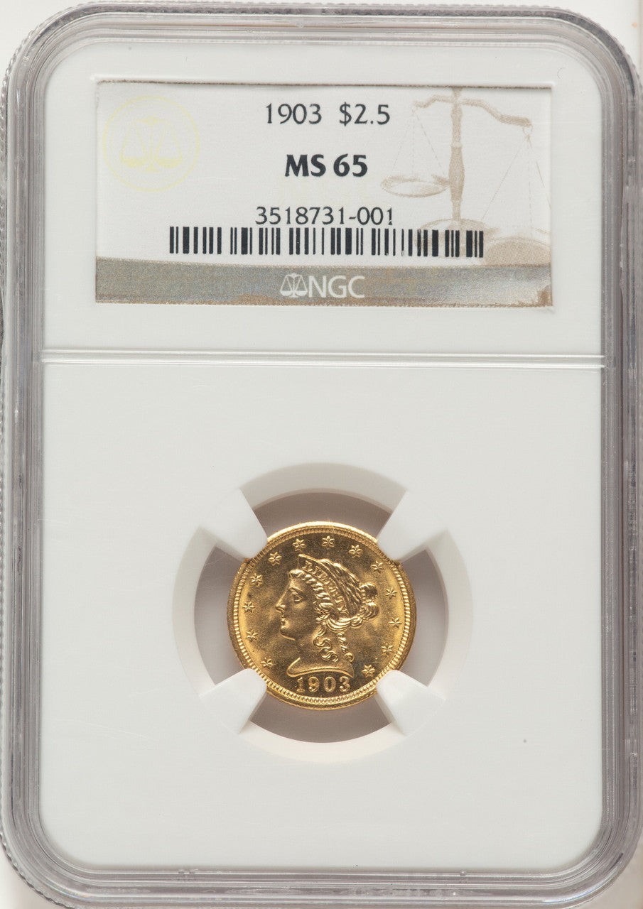 1903 $2.50 Liberty Quarter Eagle NGC MS65