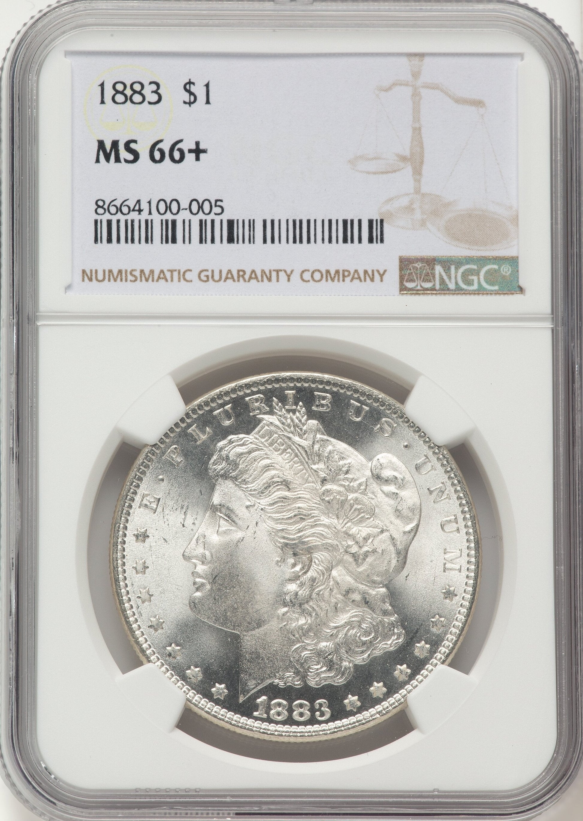 1883 CAC Morgan Dollar NGC MS66+
